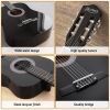 alpha 38 inch acoustic guitar full size classical cutaway nylon string black alpha 38 inch acoustic guitar full size classical cutaway nylon string black