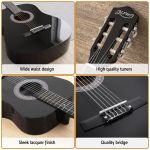 alpha 38 inch acoustic guitar full size classical cutaway nylon string black alpha 38 inch acoustic guitar full size classical cutaway nylon string black