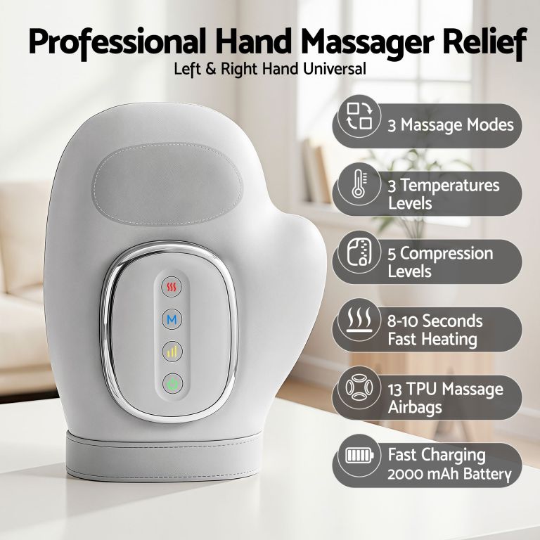 livemor hand massager with heat and compression for arthritis carpal tunnel | large hand chamber fits left or right hand, with 5 compression levels, 3 modes, and 3 heat levels, gift for women men livemor hand massager with heat and compression for arthritis carpal tunnel | large hand chamber fits left or right hand, with 5 compression levels, 3 modes, and 3 heat levels, gift for women men