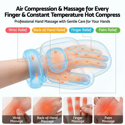 livemor hand massager with heat and compression for arthritis carpal tunnel | large hand chamber fits left or right hand, with 5 compression levels, 3 modes, and 3 heat levels, gift for women men livemor hand massager with heat and compression for arthritis carpal tunnel | large hand chamber fits left or right hand, with 5 compression levels, 3 modes, and 3 heat levels, gift for women men