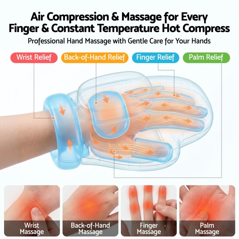 livemor hand massager with heat and compression for arthritis carpal tunnel | large hand chamber fits left or right hand, with 5 compression levels, 3 modes, and 3 heat levels, gift for women men livemor hand massager with heat and compression for arthritis carpal tunnel | large hand chamber fits left or right hand, with 5 compression levels, 3 modes, and 3 heat levels, gift for women men