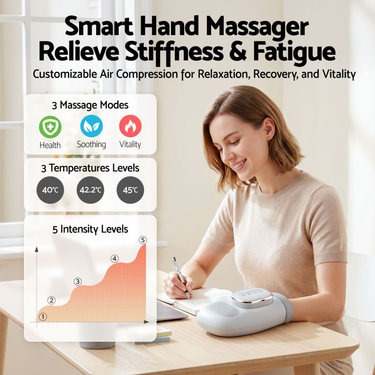 livemor hand massager with heat and compression for arthritis carpal tunnel | large hand chamber fits left or right hand, with 5 compression levels, 3 modes, and 3 heat levels, gift for women men livemor hand massager with heat and compression for arthritis carpal tunnel | large hand chamber fits left or right hand, with 5 compression levels, 3 modes, and 3 heat levels, gift for women men