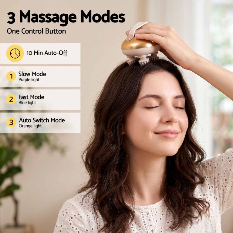 livemor scalp massager kneading head massager scalp stress relax portable rechargeable hair massager shower massage waterproof cat massager scratcher, gift for mom dad