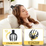 livemor head massager scalp electric with 3 modes, 360 degree head massager cordless portable, head scratcher for stress relax livemor head massager scalp electric with 3 modes, 360 degree head massager cordless portable, head scratcher for stress relax