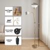 artiss gold floor lamp with reading light | mother and child standing lamp with 360 flexible gooseneck, individual switch & plate shade, e27 & e14 bulb (not included) home living room office reading artiss gold floor lamp with reading light | mother and child standing lamp with 360 flexible gooseneck, individual switch & plate shade, e27 & e14 bulb (not included) home living room office reading