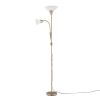 artiss gold floor lamp with reading light | mother and child standing lamp with 360 flexible gooseneck, individual switch & plate shade, e27 & e14 bulb (not included) home living room office reading artiss gold floor lamp with reading light | mother and child standing lamp with 360 flexible gooseneck, individual switch & plate shade, e27 & e14 bulb (not included) home living room office reading