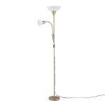 artiss gold floor lamp with reading light | mother and child standing lamp with 360 flexible gooseneck, individual switch & plate shade, e27 & e14 bulb (not included) home living room office reading artiss gold floor lamp with reading light | mother and child standing lamp with 360 flexible gooseneck, individual switch & plate shade, e27 & e14 bulb (not included) home living room office reading