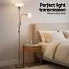 artiss gold floor lamp with reading light | mother and child standing lamp with 360 flexible gooseneck, individual switch & plate shade, e27 & e14 bulb (not included) home living room office reading artiss gold floor lamp with reading light | mother and child standing lamp with 360 flexible gooseneck, individual switch & plate shade, e27 & e14 bulb (not included) home living room office reading