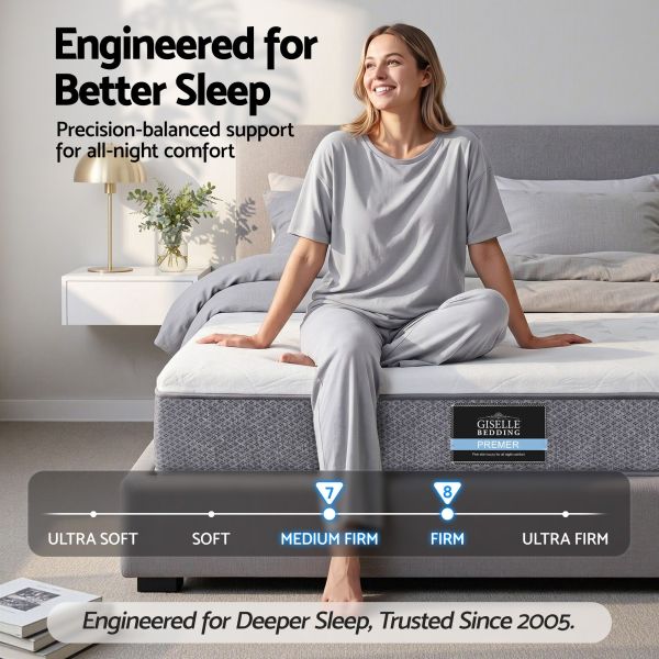 giselle bedding double mattress 23cm pocket spring mattress with adjustable firmness reversible foam layer for medium firm & firm support motion isolation bedroom bed giselle bedding double mattress 23cm pocket spring mattress with adjustable firmness reversible foam layer for medium firm & firm support motion isolation bedroom bed