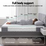 giselle bedding queen mattress 23cm pocket spring mattress with adjustable firmness reversible foam layer for medium firm & firm support motion isolation bedroom bed