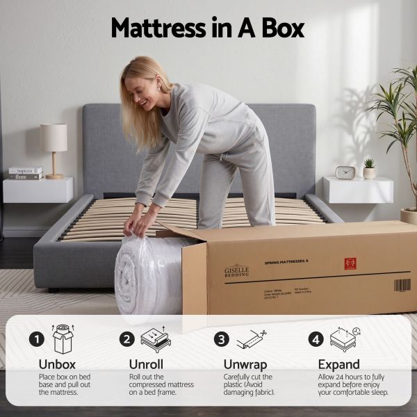 giselle bedding queen mattress 23cm pocket spring mattress with adjustable firmness reversible foam layer for medium firm & firm support motion isolation bedroom bed giselle bedding queen mattress 23cm pocket spring mattress with adjustable firmness reversible foam layer for medium firm & firm support motion isolation bedroom bed