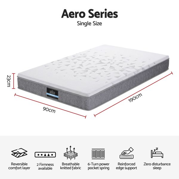 giselle bedding single mattress 23cm pocket spring mattress with adjustable firmness reversible foam layer for medium firm & firm support motion isolation bedroom bed giselle bedding single mattress 23cm pocket spring mattress with adjustable firmness reversible foam layer for medium firm & firm support motion isolation bedroom bed