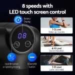 everfit massage gun 8 speed 4 heads vibration muscle massager chargeable black