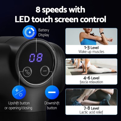 everfit massage gun 8 speed 4 heads vibration muscle massager chargeable black everfit massage gun 8 speed 4 heads vibration muscle massager chargeable black
