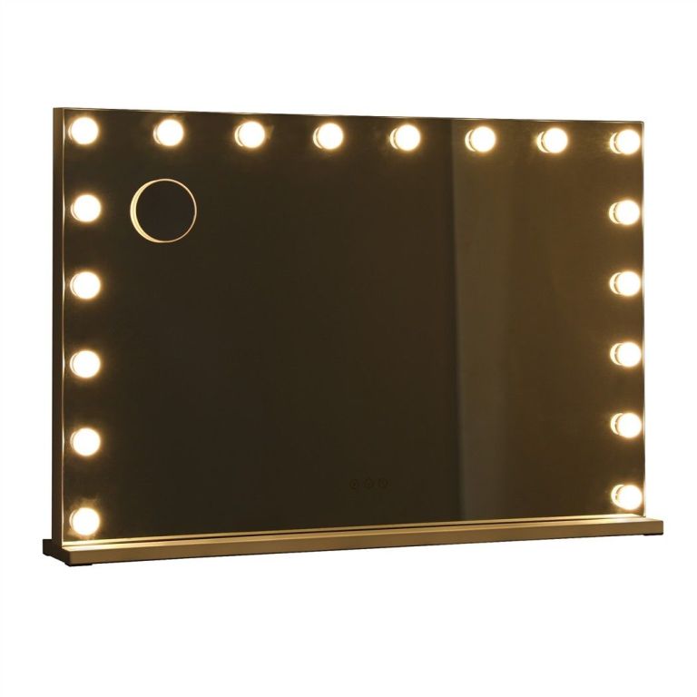 embellir 90x60cm makeup mirror large hollywood vanity mirror with 18 dimmable led bulbs