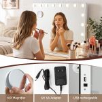 embellir 90x60cm makeup mirror large hollywood vanity mirror with 18 dimmable led bulbs