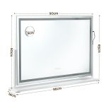 embellir 90x60cm makeup mirror 360 degree rotatable vanity mirror 10x magnifing
