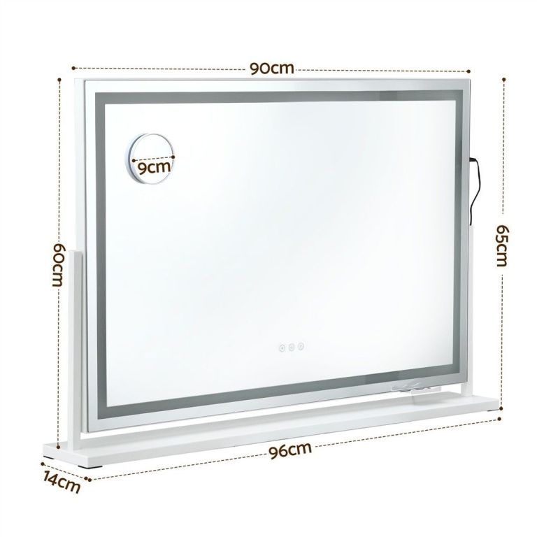 embellir 90x60cm makeup mirror 360 degree rotatable vanity mirror 10x magnifing