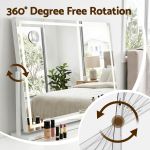 embellir 90x60cm makeup mirror 360 degree rotatable vanity mirror 10x magnifing