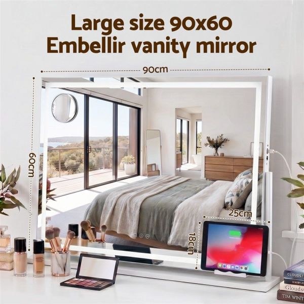 embellir 90x60cm makeup mirror 360 degree rotatable vanity mirror 10x magnifing embellir 90x60cm makeup mirror 360 degree rotatable vanity mirror 10x magnifing