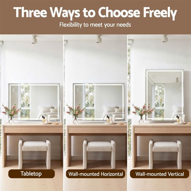 embellir 90x60cm makeup mirror 360 degree rotatable vanity mirror 10x magnifing