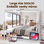 embellir 100x70cm makeup mirror 360 degree rotatable vanity mirror 10x magnifing