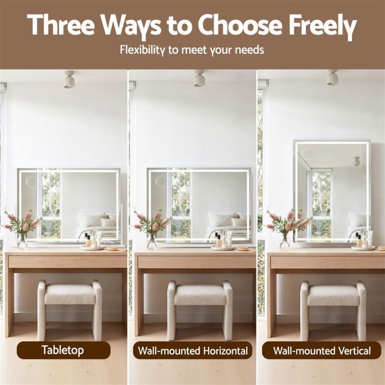 embellir 100x70cm makeup mirror 360 degree rotatable vanity mirror 10x magnifing