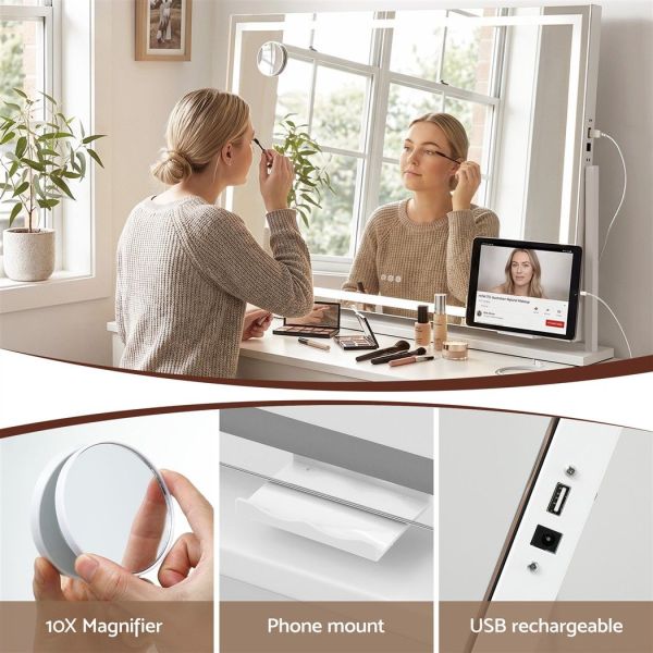 embellir 100x70cm makeup mirror 360 degree rotatable vanity mirror 10x magnifing embellir 100x70cm makeup mirror 360 degree rotatable vanity mirror 10x magnifing
