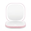 embellir led compact mirror lighted travel makeup mirror pocket sized 1x 10x magnification square pink