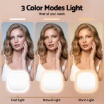 embellir led compact mirror lighted travel makeup mirror pocket sized 1x 10x magnification square pink
