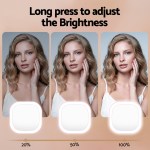 embellir led compact mirror lighted travel makeup mirror pocket sized 1x 10x magnification square pink