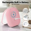 embellir led compact mirror lighted travel makeup mirror pocket sized 1x 10x magnification square pink