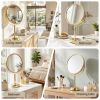 embellir makeup mirror 20x20cm 1x 5x magnifying rotation tabletop gold