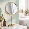 embellir makeup mirror 20x20cm 1x 5x magnifying rotation tabletop gold