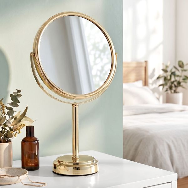 embellir makeup mirror 20x20cm 1x 5x magnifying rotation tabletop gold embellir makeup mirror 20x20cm 1x 5x magnifying rotation tabletop gold