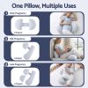 giselle bedding cooling pregnancy pillow adjustable maternity pillow for sleeping, body pillows for adults support back, belly, and hips, blue 37x87 cm