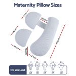 giselle bedding cooling pregnancy pillow adjustable maternity pillow for sleeping, body pillows for adults support back, belly, and hips, blue 37x87 cm