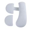 giselle bedding cooling pregnancy pillow adjustable maternity pillow for sleeping, body pillows for adults support back, belly, and hips, blue 37x87 cm