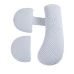 giselle bedding cooling pregnancy pillow adjustable maternity pillow for sleeping, body pillows for adults support back, belly, and hips, blue 37x87 cm