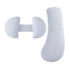 giselle bedding cooling pregnancy pillow adjustable maternity pillow for sleeping, body pillows for adults support back, belly, and hips, blue 37x87 cm