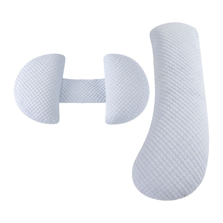 giselle bedding cooling pregnancy pillow adjustable maternity pillow for sleeping, body pillows for adults support back, belly, and hips, blue 37x87 cm