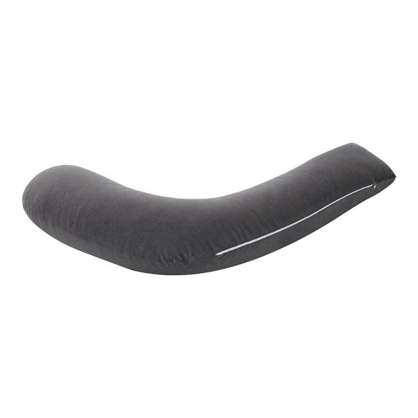 giselle bedding pregnancy pillow for side sleeping l shaped maternity body pillow for women 100% cotton jersey cover for head neck belly support, 63x115 cm grey
