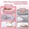 giselle bedding pregnancy pillow u shaped full body pillow with 100% cotton jersey cover maternity pillow for sleeping reading, pink, 73x133cm giselle bedding pregnancy pillow u shaped full body pillow with 100% cotton jersey cover maternity pillow for sleeping reading, pink, 73x133cm