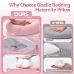 giselle bedding pregnancy pillow u shaped full body pillow with 100% cotton jersey cover maternity pillow for sleeping reading, pink, 73x133cm giselle bedding pregnancy pillow u shaped full body pillow with 100% cotton jersey cover maternity pillow for sleeping reading, pink, 73x133cm