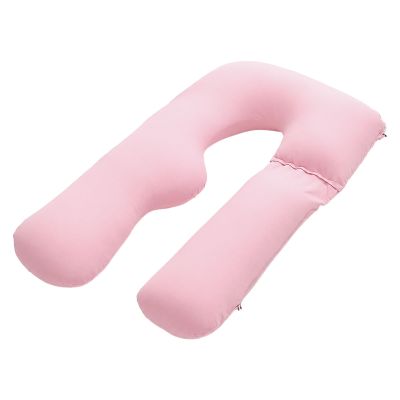 giselle bedding pregnancy pillow u shaped full body pillow with 100% cotton jersey cover maternity pillow for sleeping reading, pink, 73x133cm giselle bedding pregnancy pillow u shaped full body pillow with 100% cotton jersey cover maternity pillow for sleeping reading, pink, 73x133cm