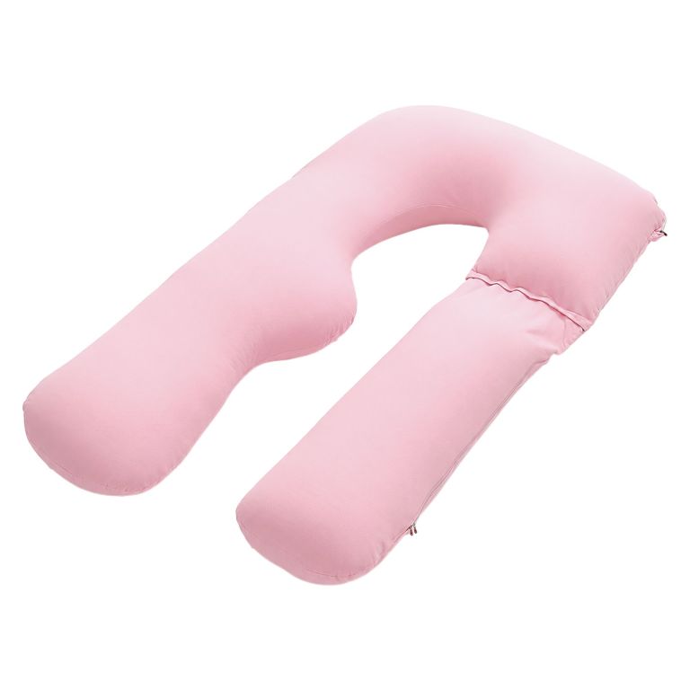 giselle bedding pregnancy pillow u shaped full body pillow with 100% cotton jersey cover maternity pillow for sleeping reading, pink, 73x133cm giselle bedding pregnancy pillow u shaped full body pillow with 100% cotton jersey cover maternity pillow for sleeping reading, pink, 73x133cm