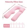 giselle bedding pregnancy pillow u shaped full body pillow with 100% cotton jersey cover maternity pillow for sleeping reading, pink, 73x133cm giselle bedding pregnancy pillow u shaped full body pillow with 100% cotton jersey cover maternity pillow for sleeping reading, pink, 73x133cm