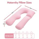 giselle bedding pregnancy pillow u shaped full body pillow with 100% cotton jersey cover maternity pillow for sleeping reading, pink, 73x133cm giselle bedding pregnancy pillow u shaped full body pillow with 100% cotton jersey cover maternity pillow for sleeping reading, pink, 73x133cm