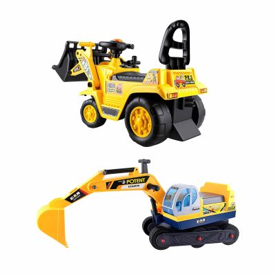 keezi kids ride on toy car bulldozer and digger with helmet outdoor sandpit toys yellow keezi kids ride on toy car bulldozer and digger with helmet outdoor sandpit toys yellow