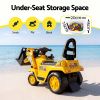 keezi kids ride on toy car bulldozer and digger with helmet outdoor sandpit toys yellow keezi kids ride on toy car bulldozer and digger with helmet outdoor sandpit toys yellow